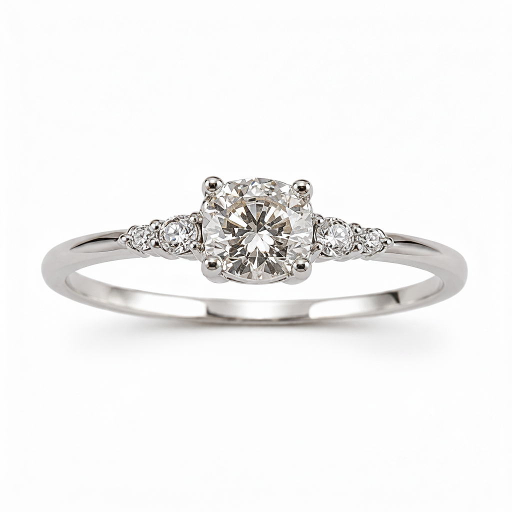Anel Prata 925 Moissanite