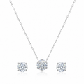 Conjunto Moissanite e Prata 925