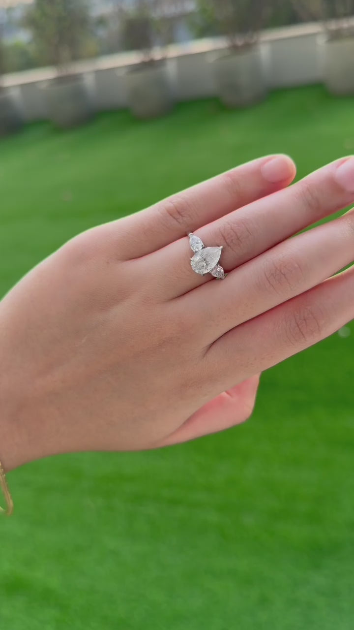 Anel Gota Moissanite Prata 925