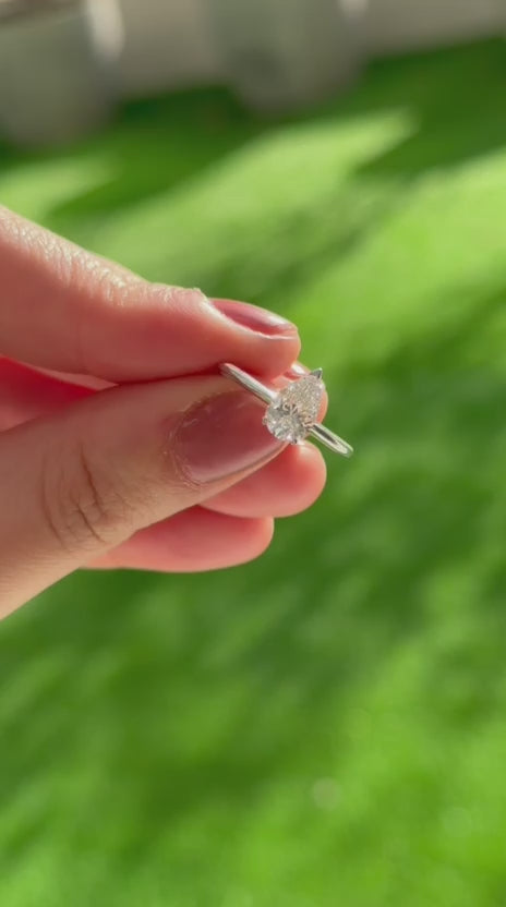 Anel Diamante 1ct Ouro Branco