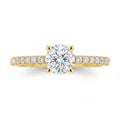 Anel Noivado Moissanite Ouro
