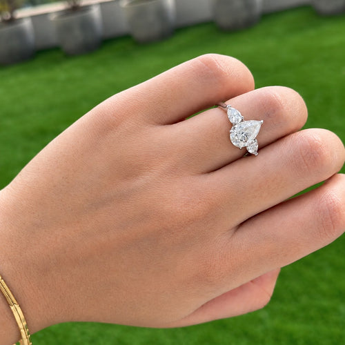 Anel Gota Moissanite Prata 925