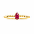 Anel Rubi Ouro 18k