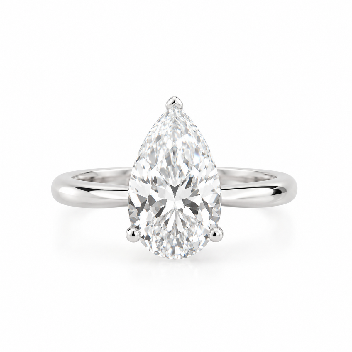 Anel Diamante 1ct Ouro Branco