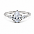 Anel Gota Moissanite e Prata 925